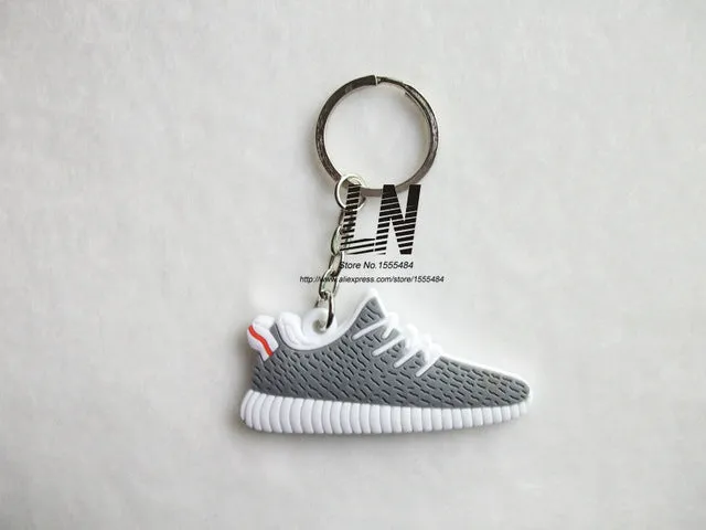 Mini Silicone Yeezy Boost 350 Keychain Bag Charm Woman Men Kids Key Ring Gifts Sneaker Key Holder Jordan Shoes Key Chain