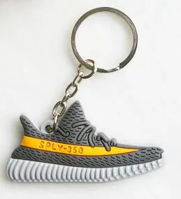 Mini Silicone YEEZY BOOST 350 V2 Shoes Keychain Bag Charm Woman Men Kids Key Ring Key Holder Gift SPLY-350 Sneaker Key Chain