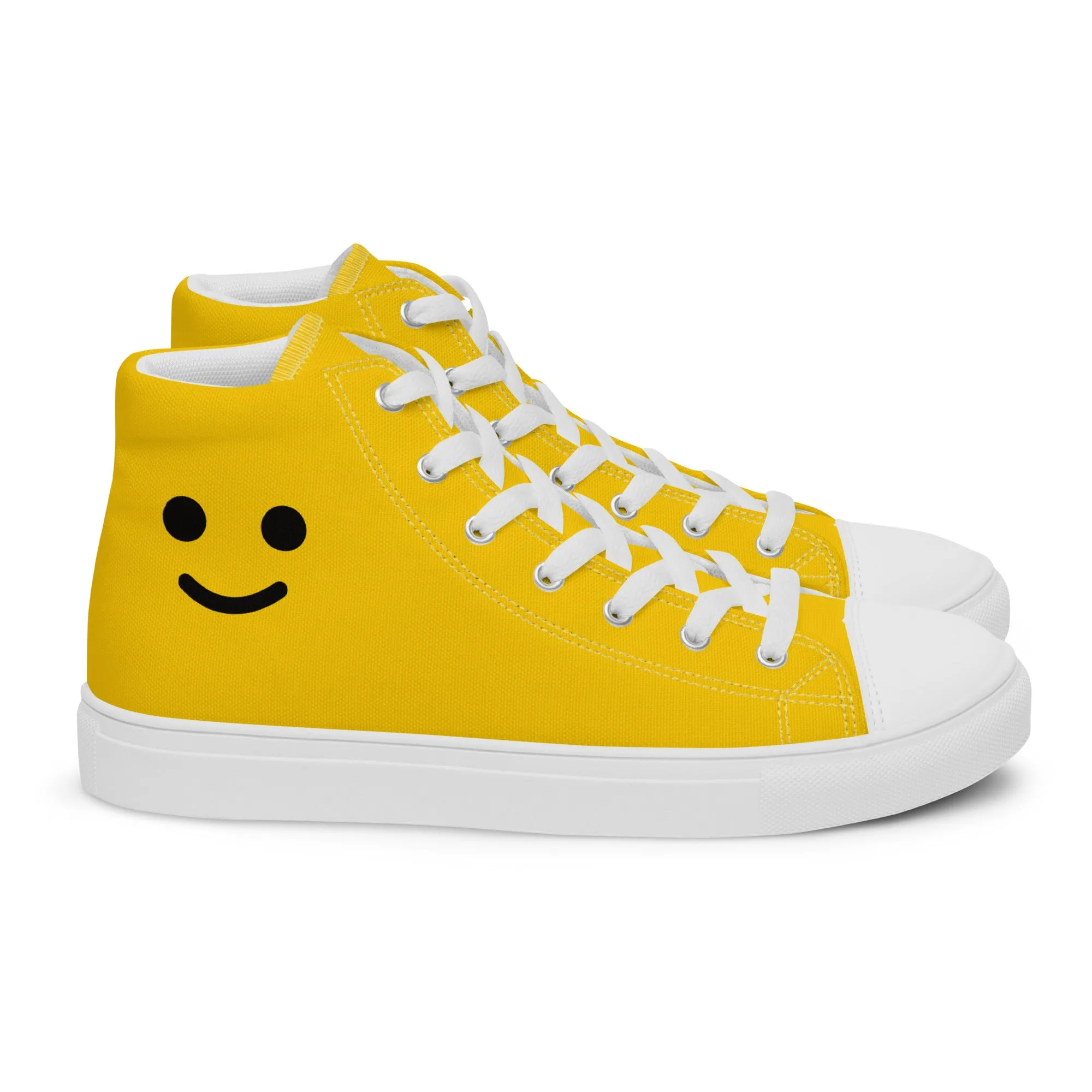 Minifigure Head Women’s high top canvas shoes