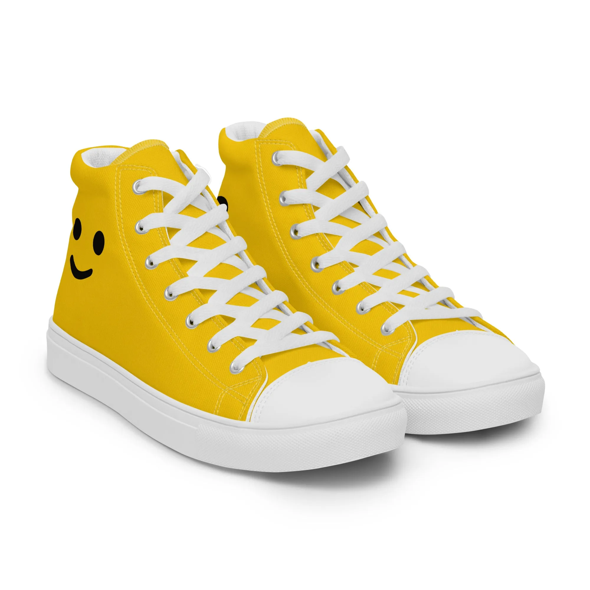 Minifigure Head Women’s high top canvas shoes