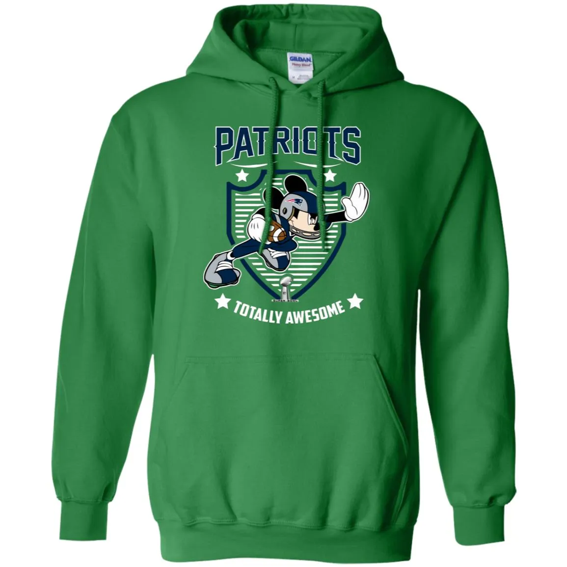 Nfl – New England Patriots Totally Awesome Mickey Mouse Super Bowl 2019 Football Pullover Hoodie Sweatshirt