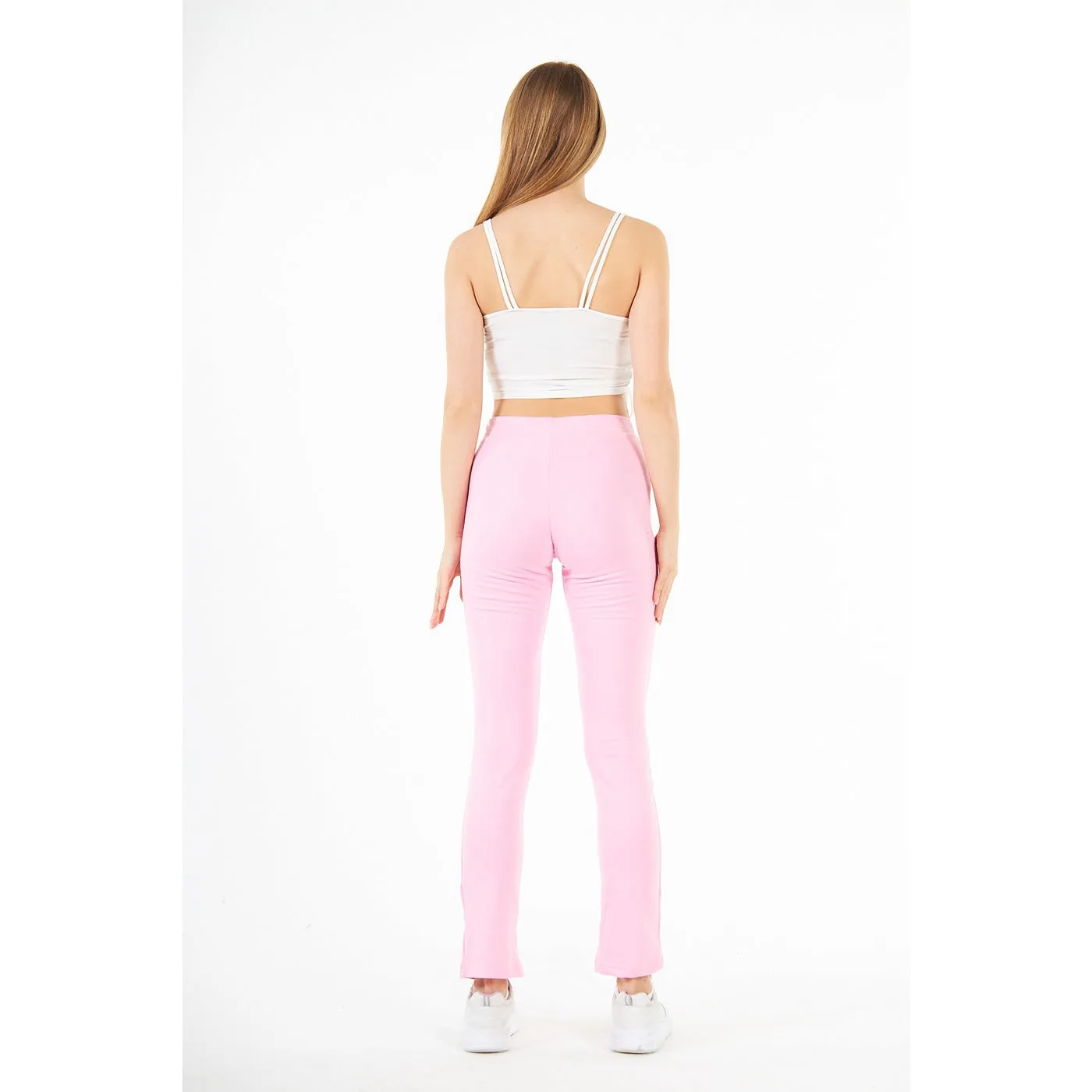 Pink Split Hem Leggings