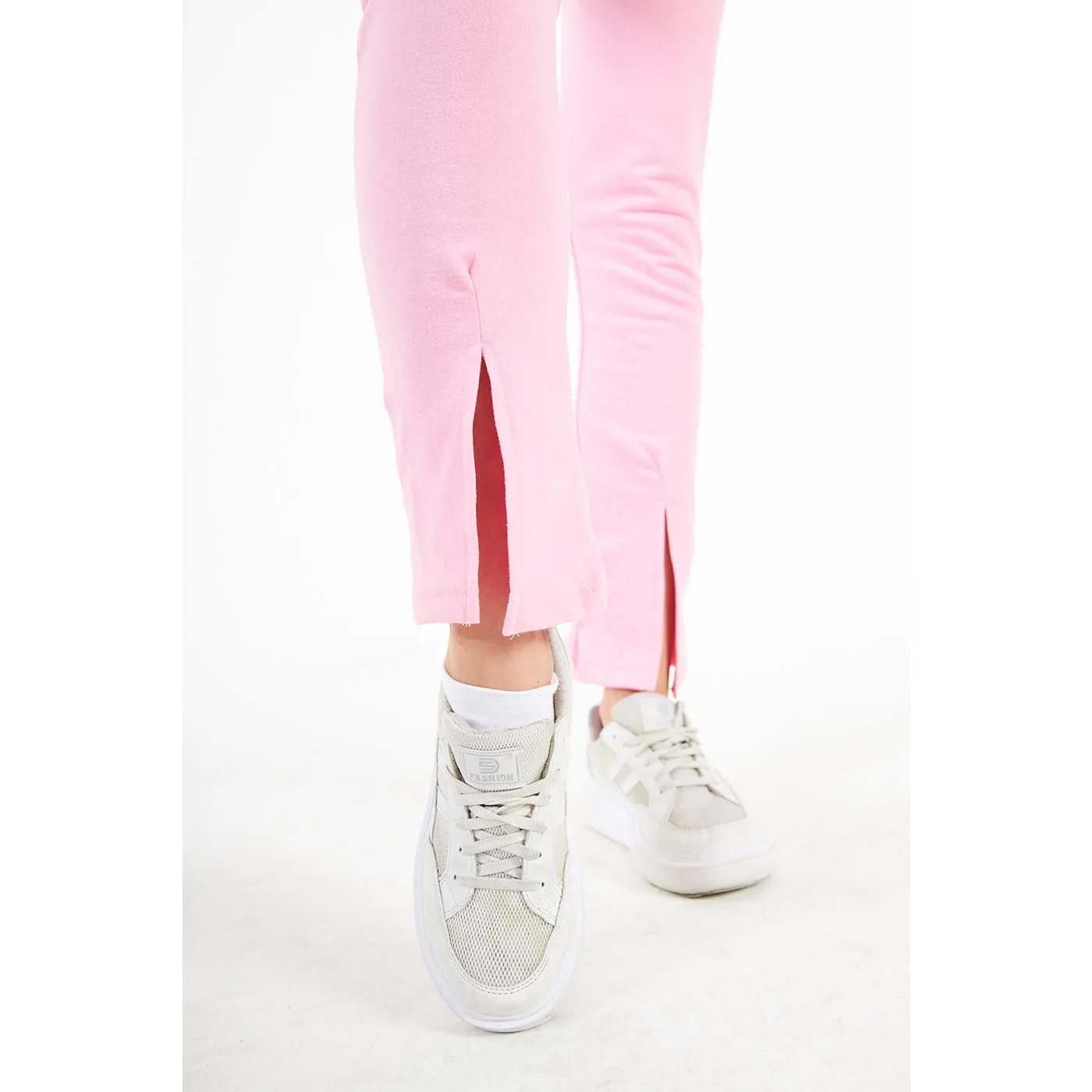 Pink Split Hem Leggings