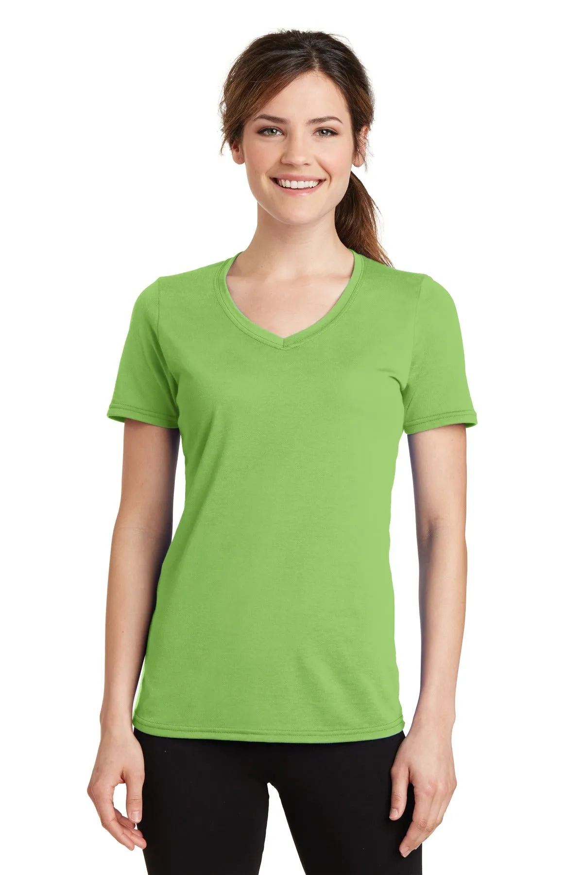 Port & Company® Ladies Performance Blend V-Neck Tee. LPC381V