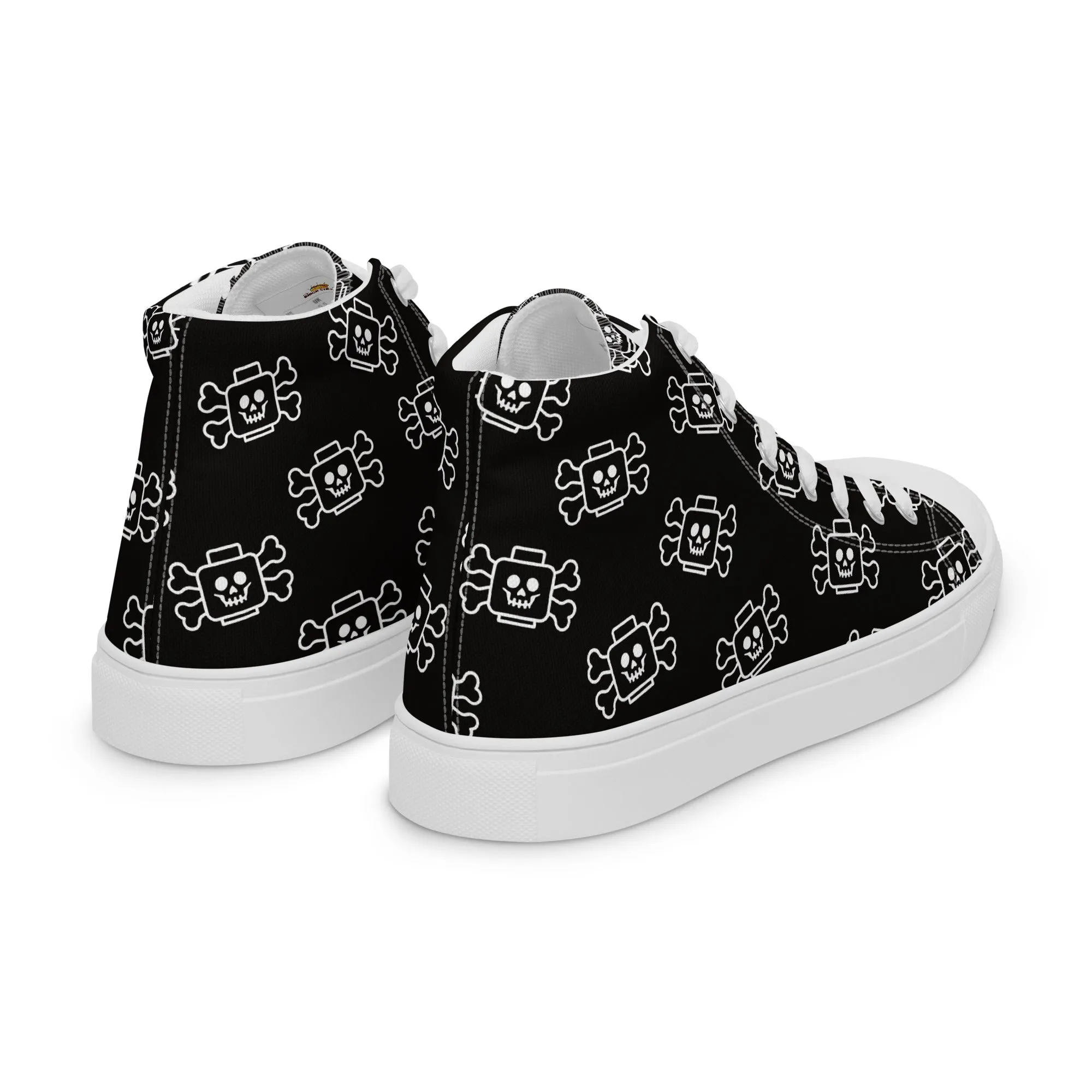 Skeleton 2 Men’s High Top Canvas Shoes