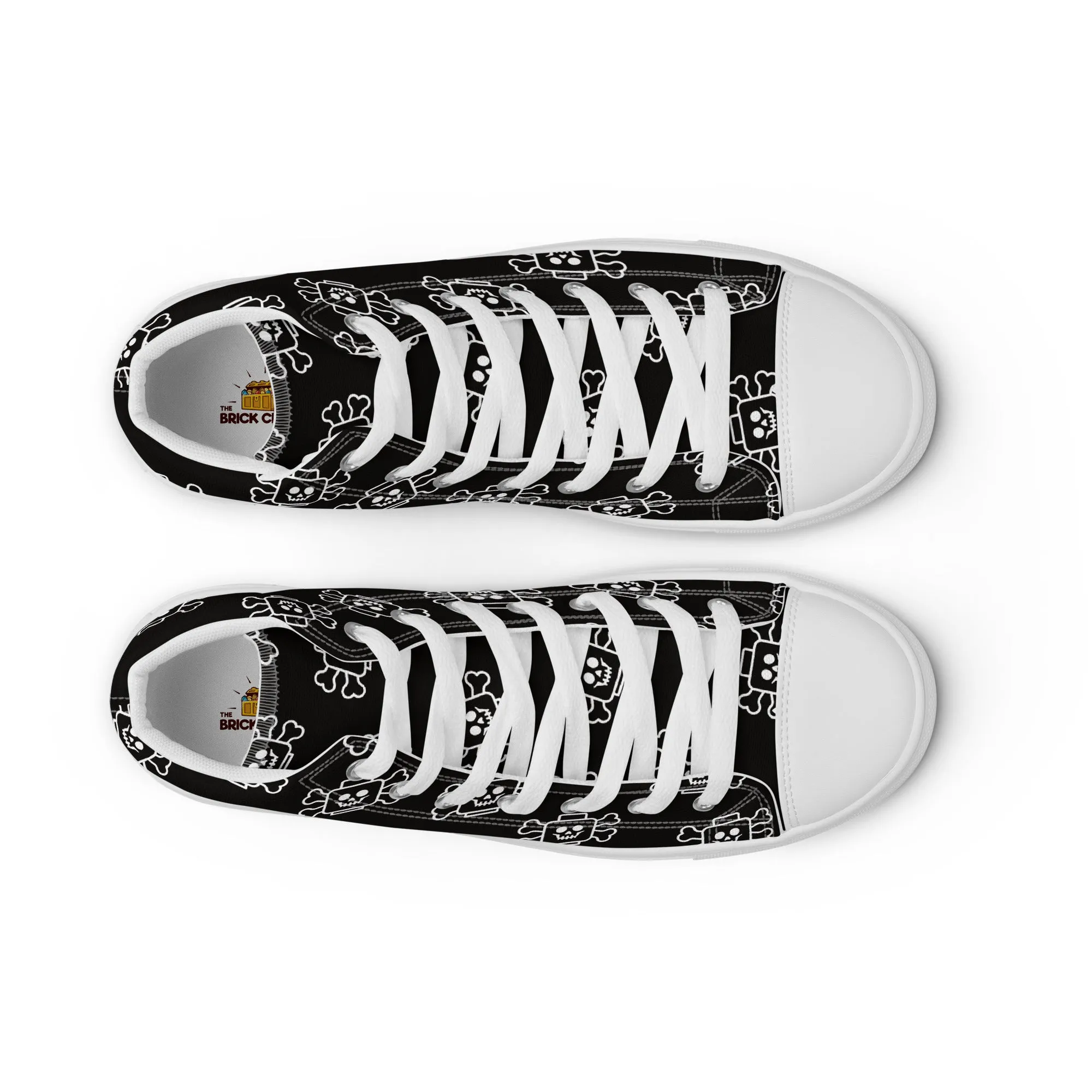 Skeleton 2 Men’s High Top Canvas Shoes