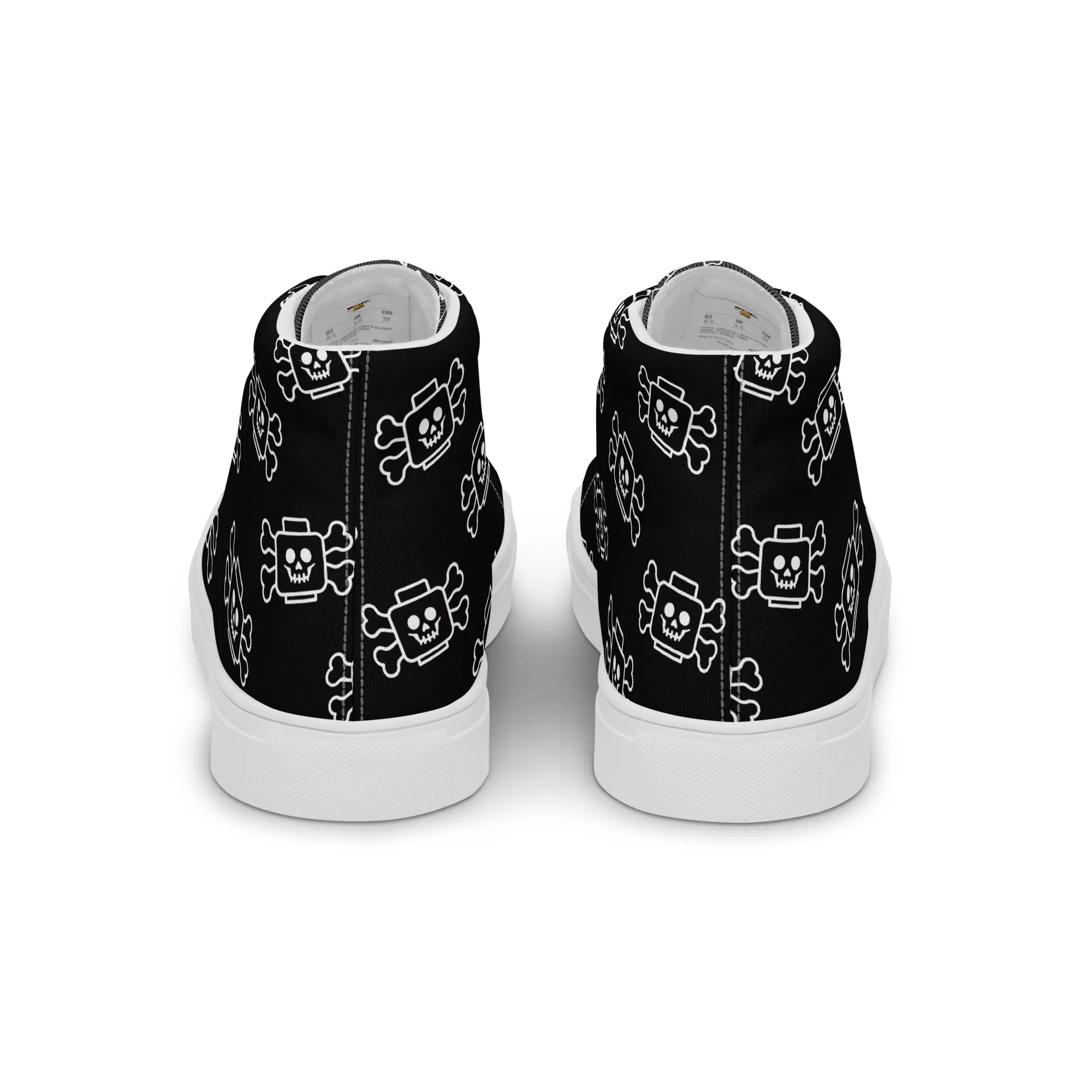 Skeleton 2 Men’s High Top Canvas Shoes