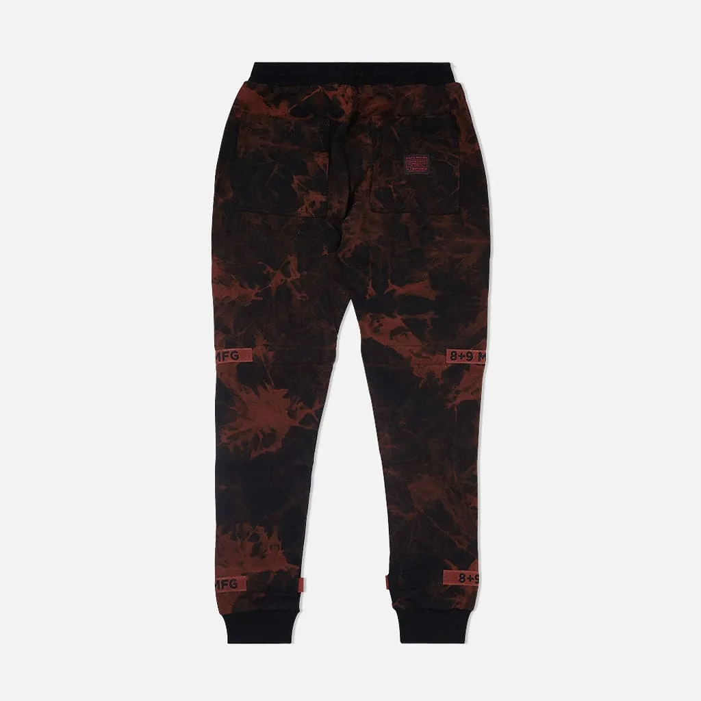 Strapped Up Slim Fleece Sweatpants Tie Dye