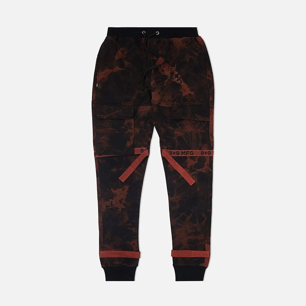 Strapped Up Slim Fleece Sweatpants Tie Dye