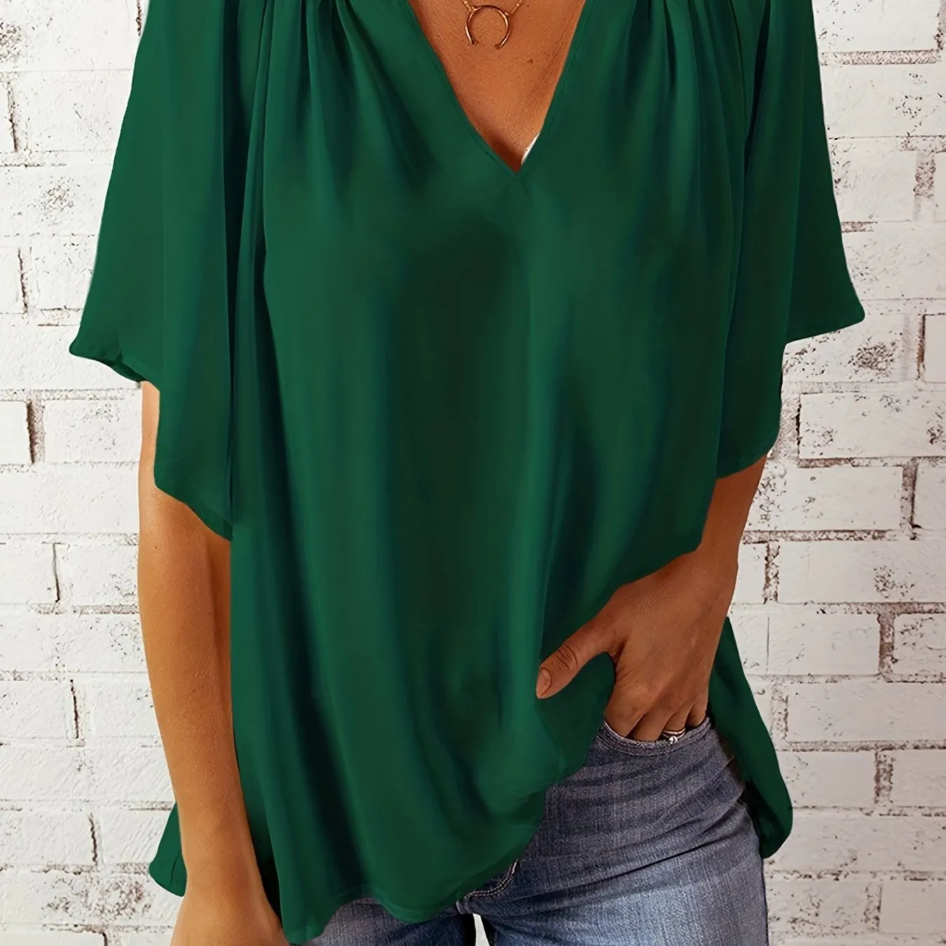 Stylish Notched Neck Blouse for Women  Perfect for Summer  Spring