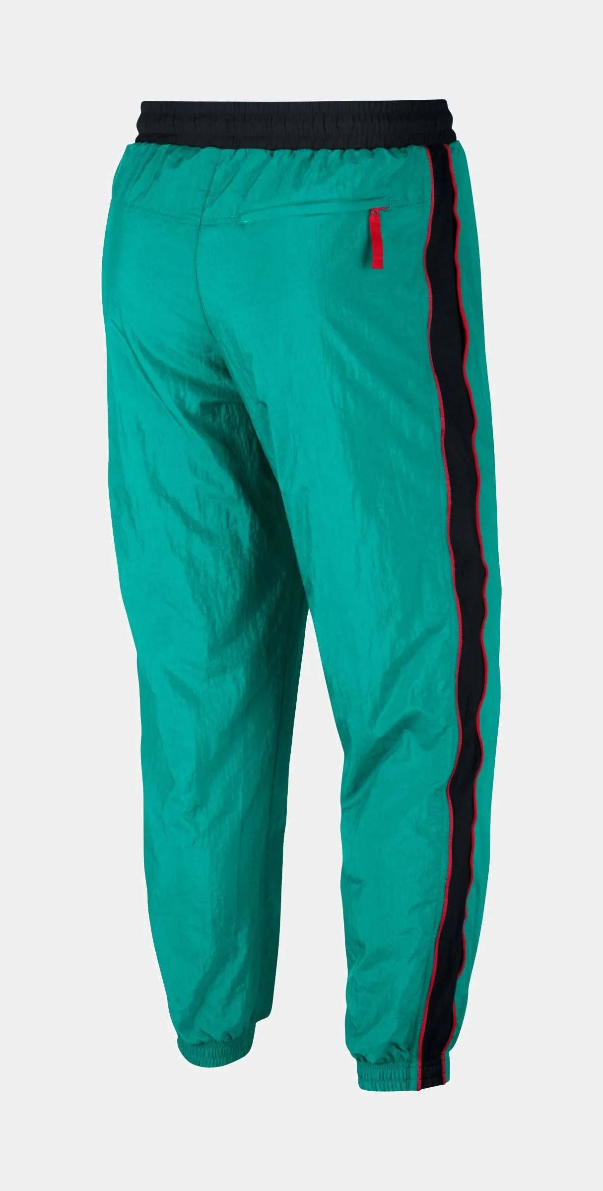 Throwback Mens Woven Tracksuit Basketball Pants (Green)