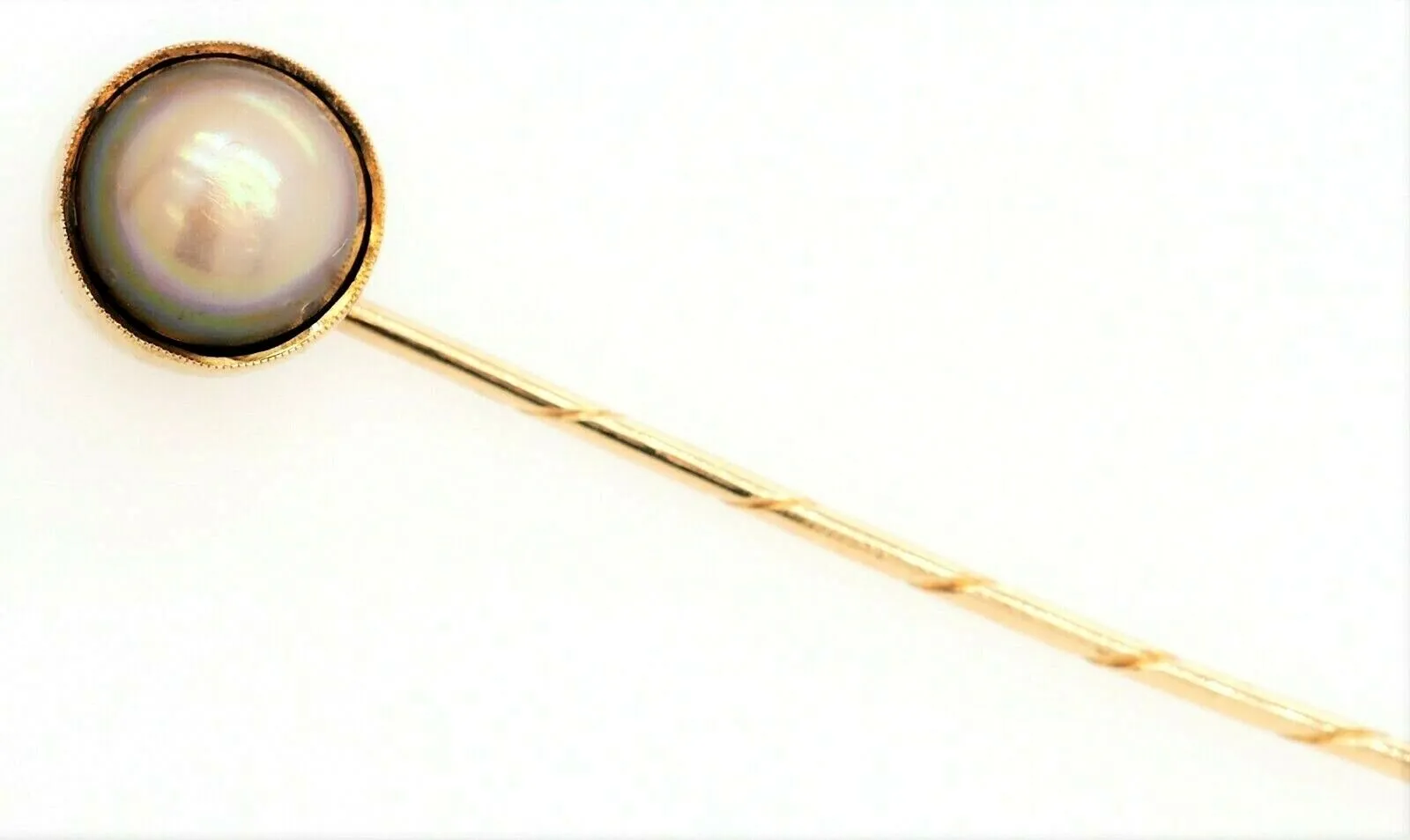 Vintage 9ct Yellow Gold & Pearl Hat/Tie/Clothing Pin