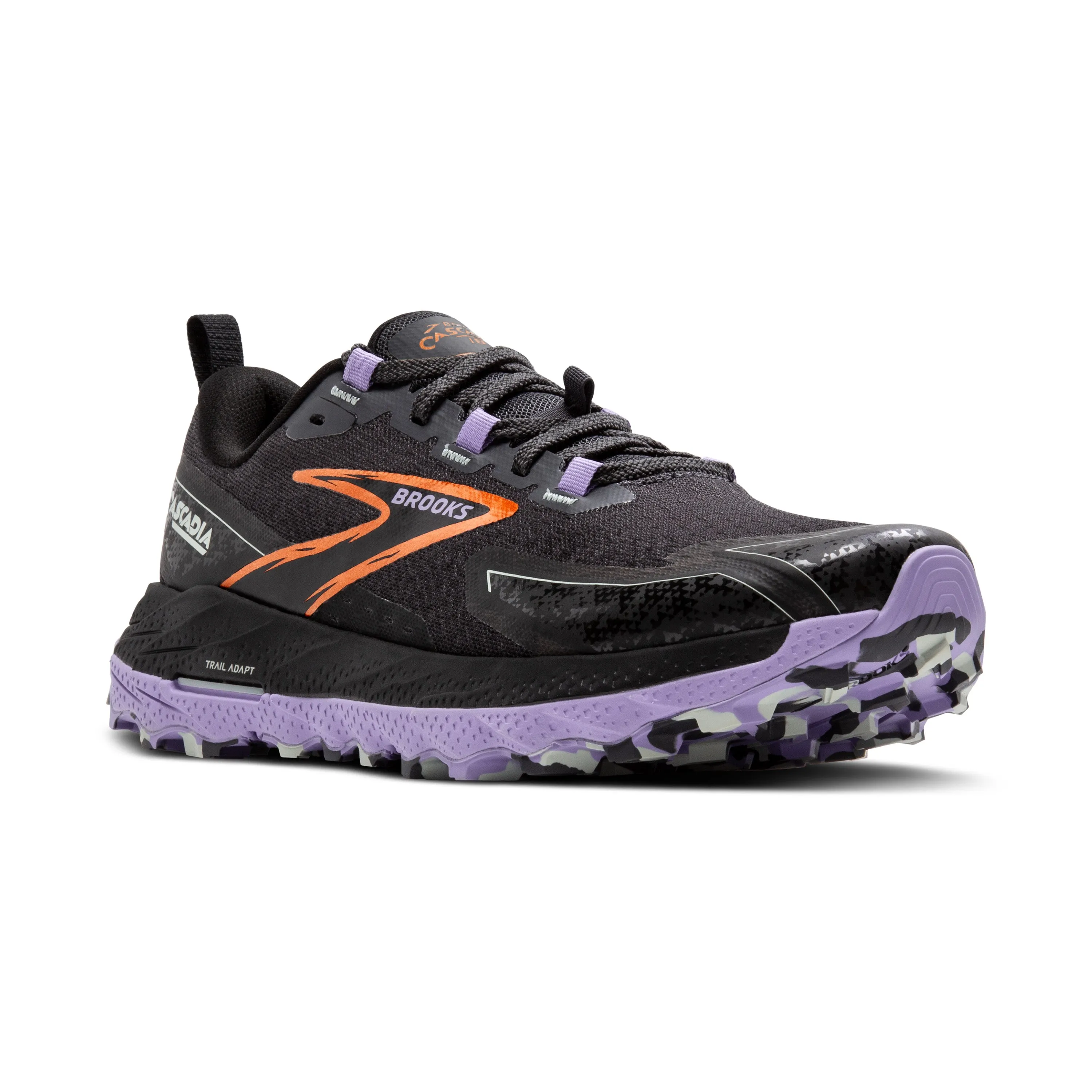 Women's Brooks Cascadia 18 Color: Ebony/Lav/Copper