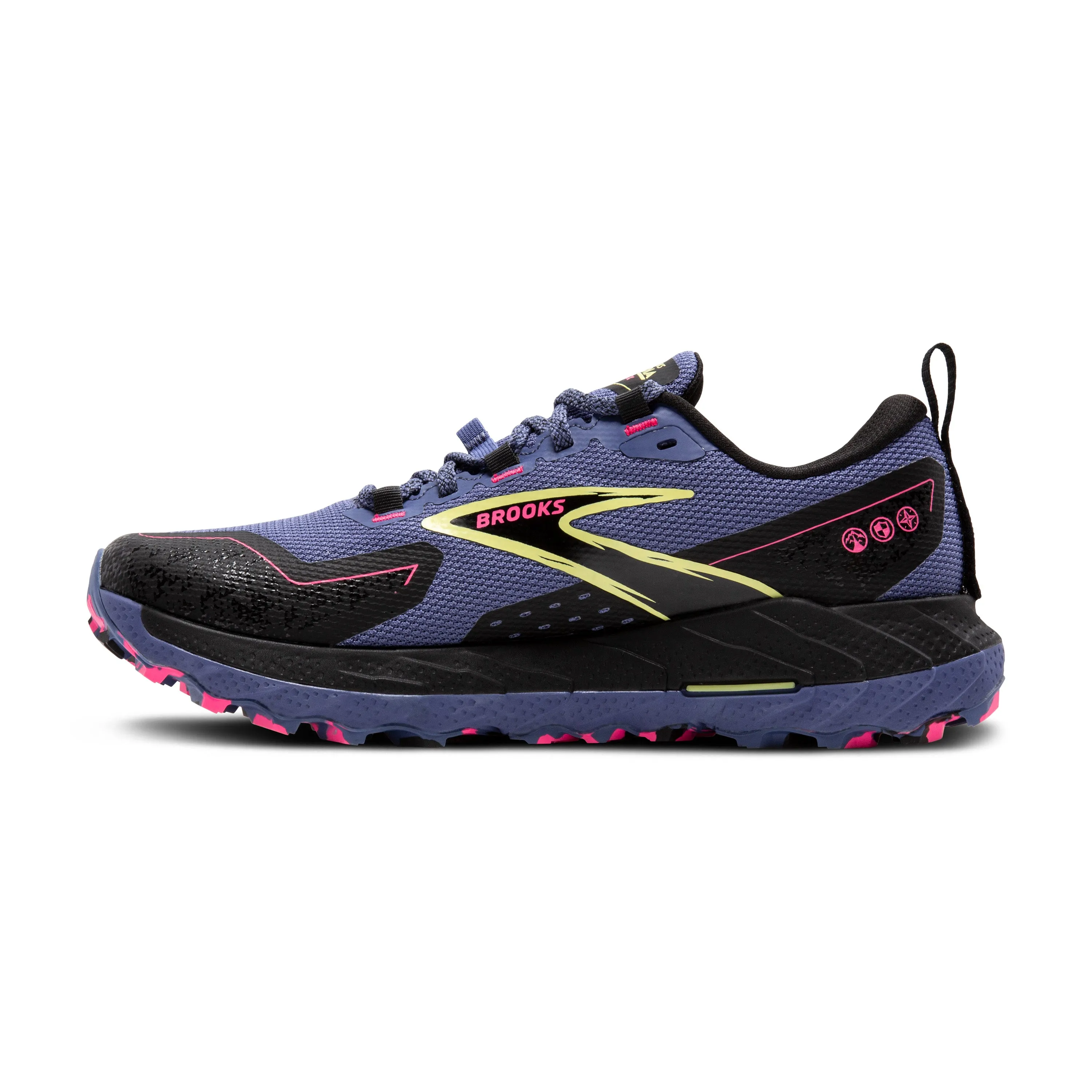 Women's Brooks Cascadia 18 GTX Color: Grey Blue/Black/Pink