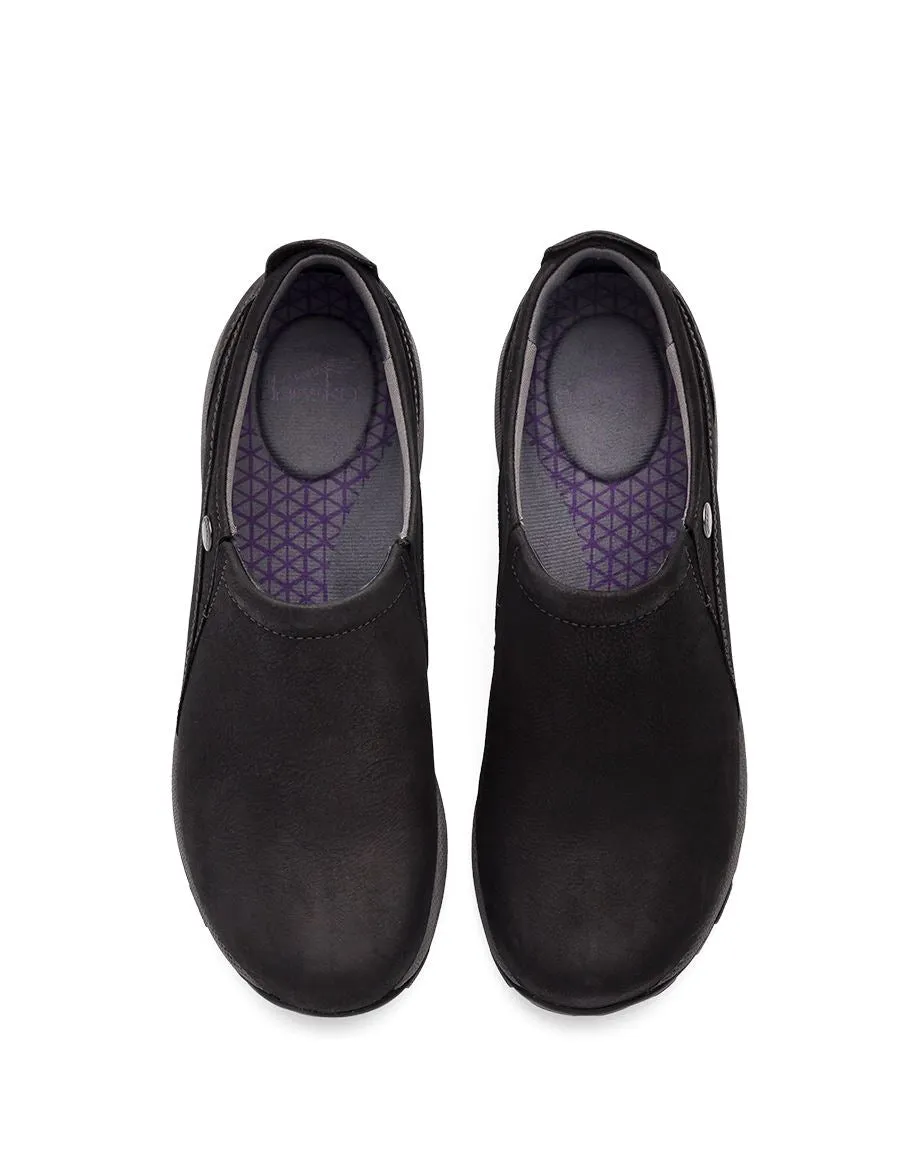 Women's Dansko Patti Color: Black Milled Nubuck