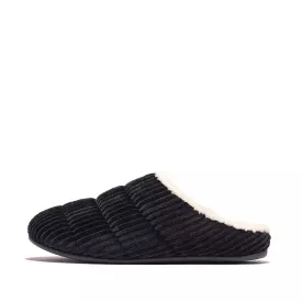 Women's Fitflop Chrissie Biofleece-Lined Corduroy Slippers Color: Midnight Navy