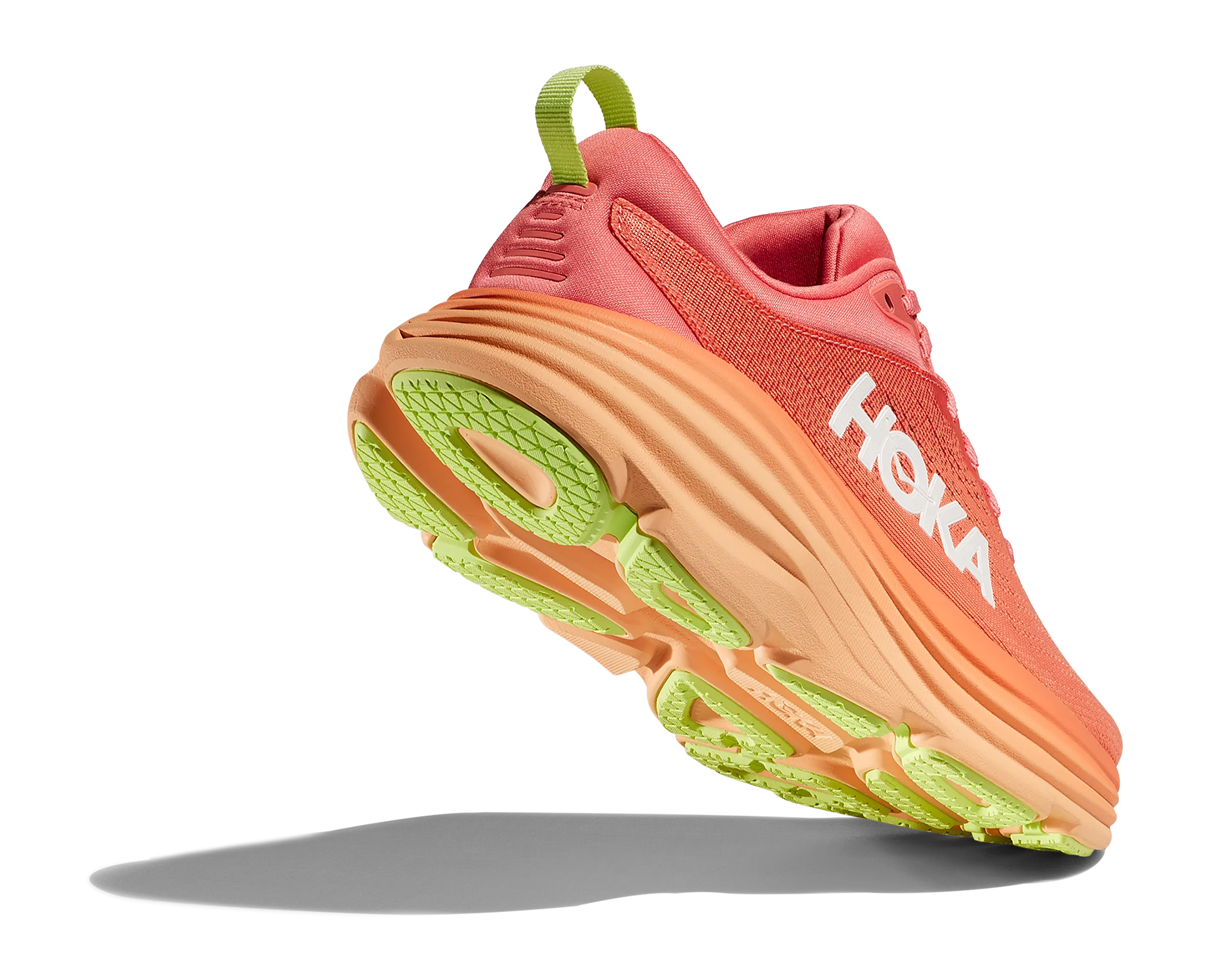 Women's Hoka Bondi 8 Color: Coral / Papaya