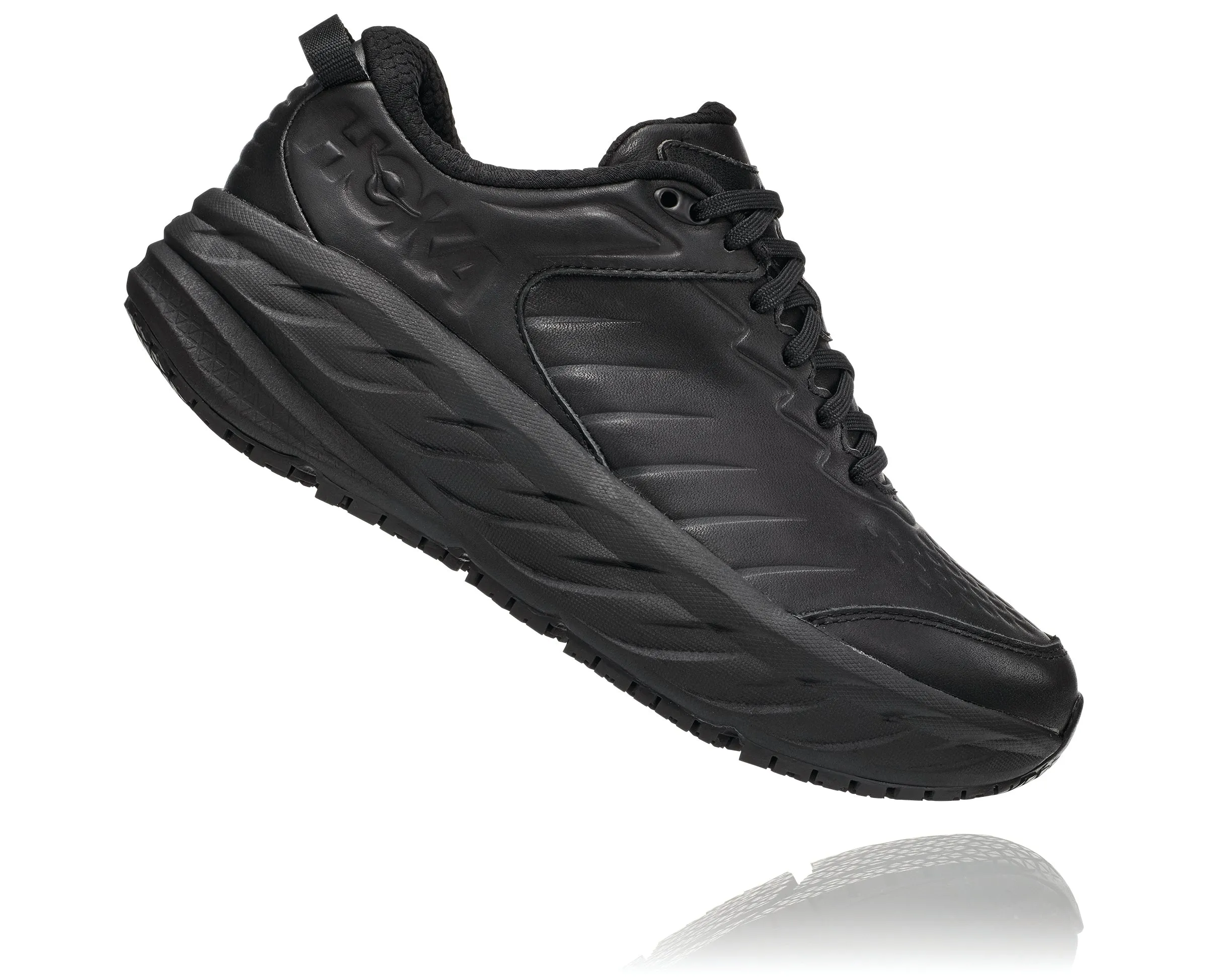 Women's Hoka Bondi SR Color: Black/Black (WIDE WIDTH)