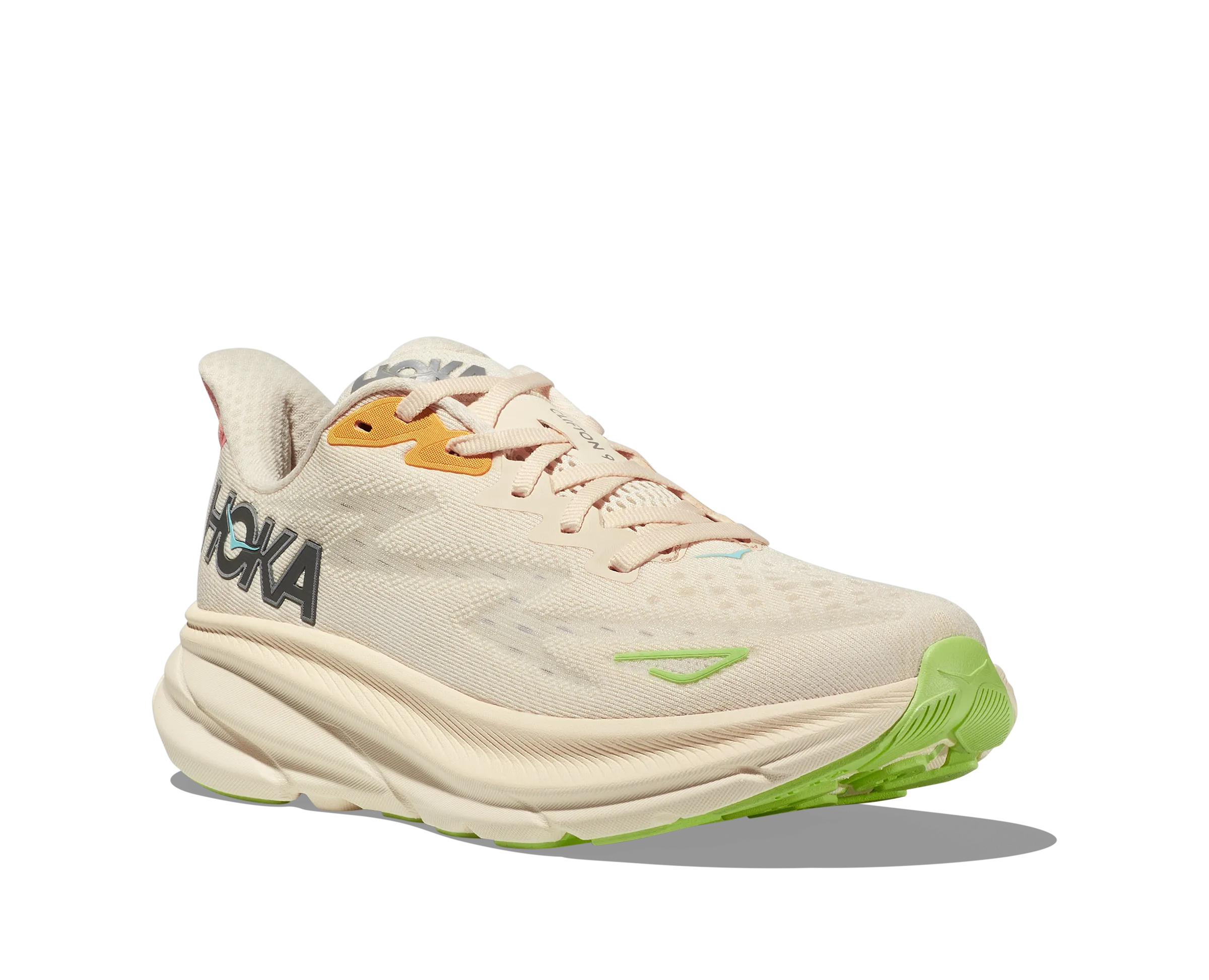 Women's Hoka Clifton 9 Color: Vanilla / Astral (WIDE WIDTH)