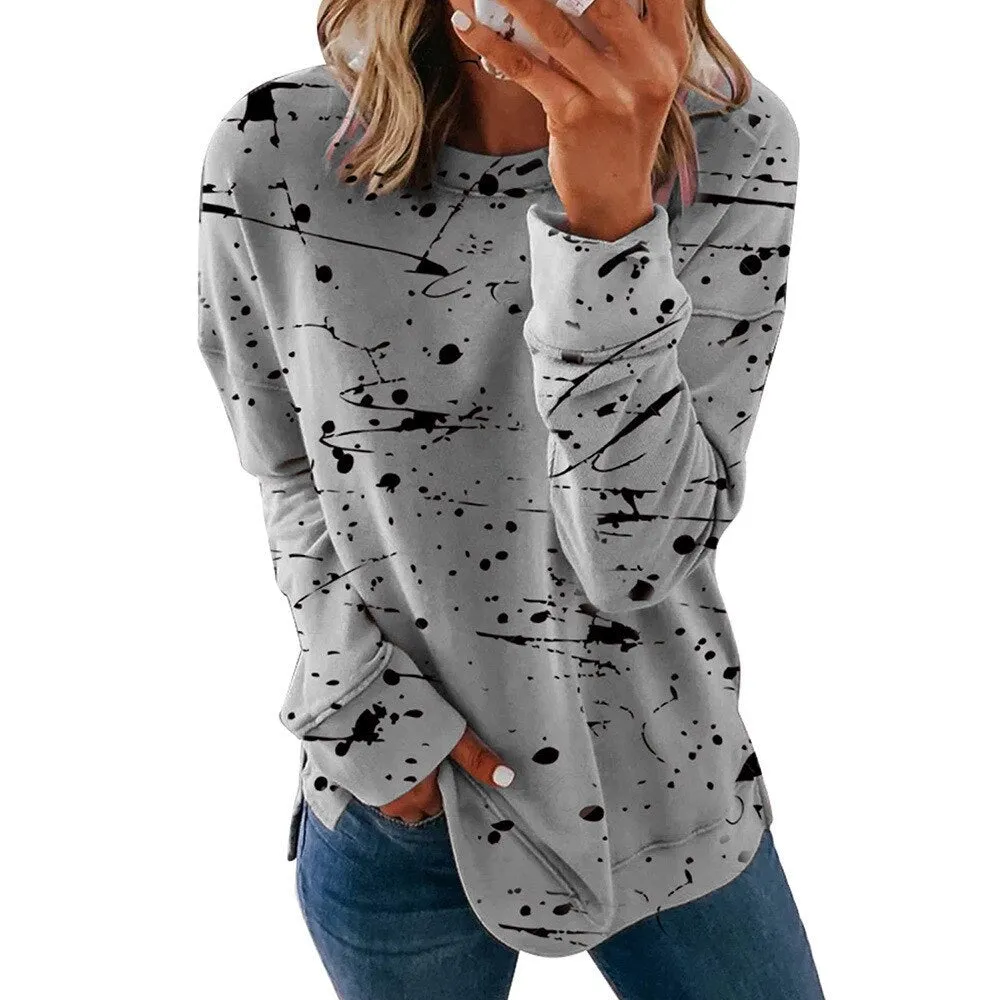 Women's O-neck Long Sleeve Tees Shirts