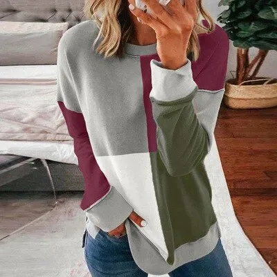 Women's O-neck Long Sleeve Tees Shirts