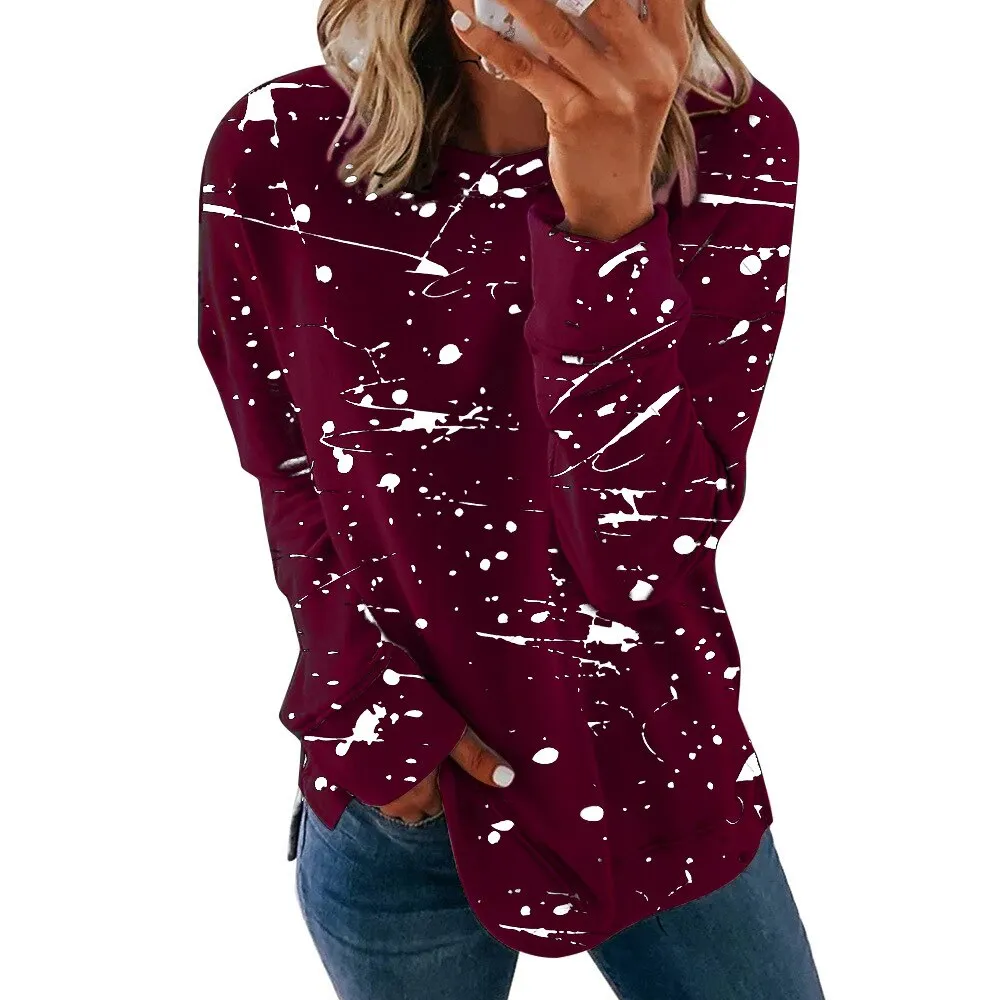 Women's O-neck Long Sleeve Tees Shirts