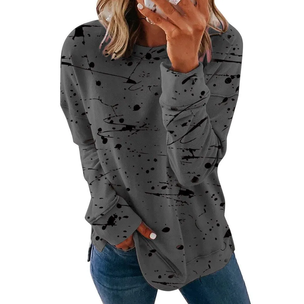 Women's O-neck Long Sleeve Tees Shirts