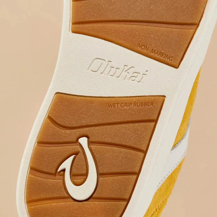 Women's Olukai Ha'upu Sneakers Color: Mustard / Off White