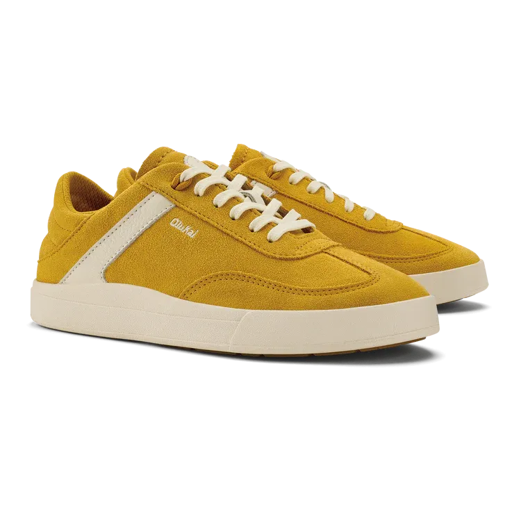 Women's Olukai Ha'upu Sneakers Color: Mustard / Off White