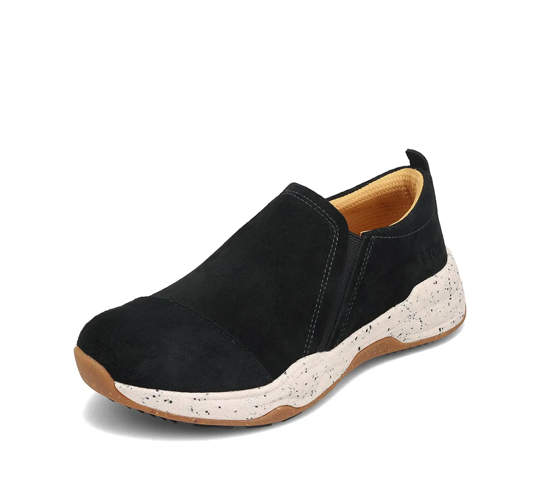 Women's Taos Super Step In Color: Black Nubuck