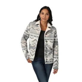 Wrangler Ladies Sherpa Lined South Western Barn Smoky Grey Jacket